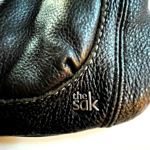 The Sak Black Genuine Leather Crossbody Bag With Multi-Color Interior Lining & Z - Picture 2 of 12